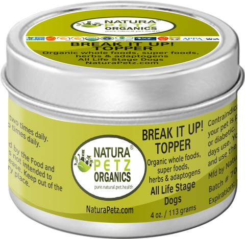 Break It Up! Stone Eliminator Meal Topper for Dogs and Cats* - Flavored Meal Topper for Stones* - Natura Petz Organics
 - 1